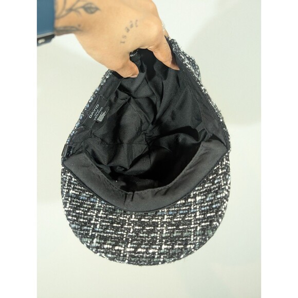 David and Young Womens Academia Preppy College Y2K Tweed Taxi Style Hat Clueless - Picture 5 of 6